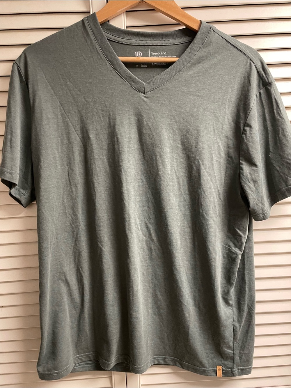 NWT Men’s Tentree Treebkend V-Neck T-Shirt in Green Size Large